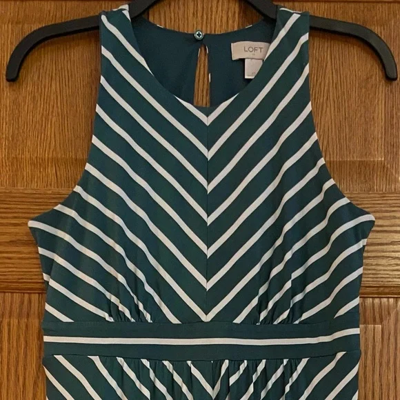 green emerald velvet dress Stacey Olive Stripe Jersey Dress  The Aloft Shop